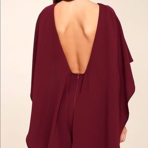 Lulu's Dresses - Lulus Maroon Cape Dress Lulu's Dresses - Lulus Maroon Cape Dress